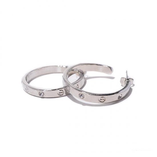 Coach Ring Stud Silver Earrings AJZ | Women